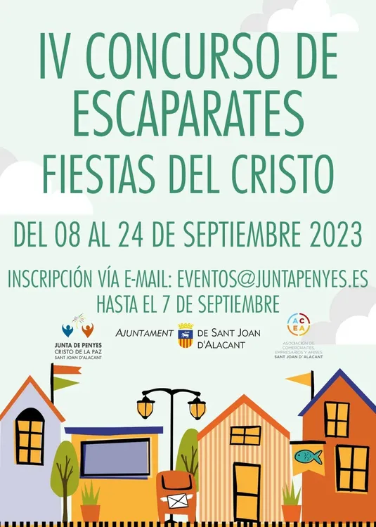 CONCURSO ESCAPARATES FIESTAS CRISTO JUNTA PEÑAS SANT JOAN