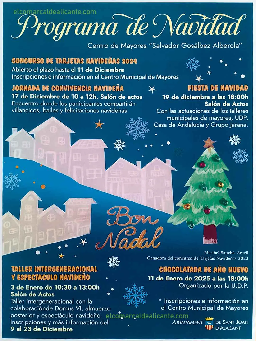Sant Joan celebra la Navidad con actividades para mayores en el Centro  \, image size:1080x1437