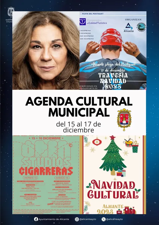 cartel Agenda Cultural alicante 15-17 diciembre 2023