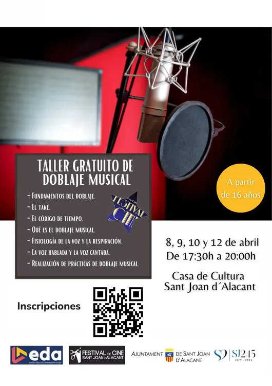 Taller doblaje musical san juan cartel 2024