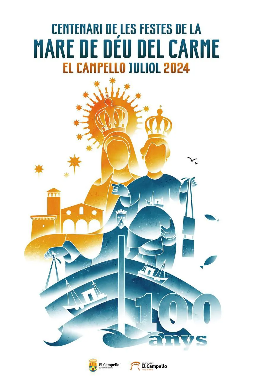 CARTEL FIESTAS VIRGEN DEL CARMEN CAMPELLO 2024