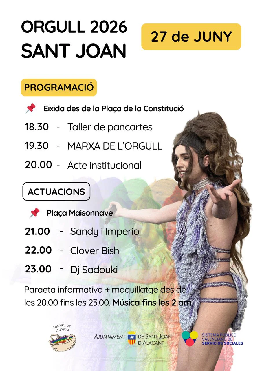ORGULLO 2026 SANT JOAN CARTEL