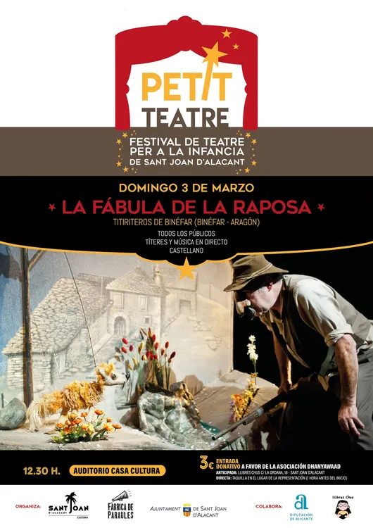 Petit Teatre nos ofrece La Fábula de la Raposa san juan cartel 2024