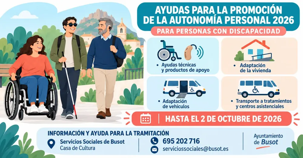 AYUDAS DISCAPACIDAD BUSOT 2026 CARTEL