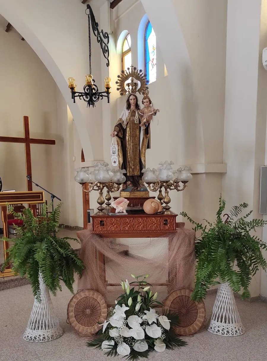 Talla de la Virgen del Carmen original, que data de 1927