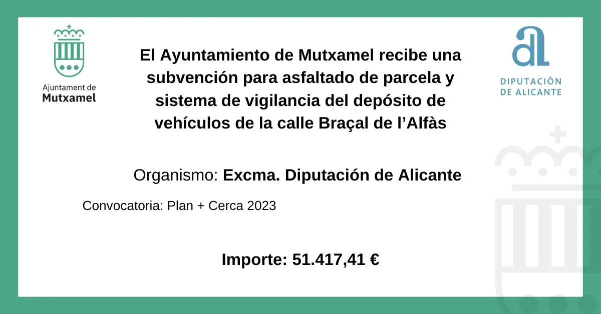 Subvencion diputacion mutxamel 2025