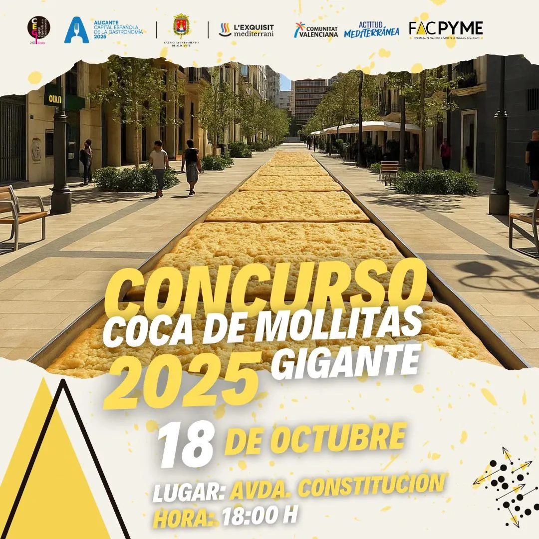 CONCURSO COCA DE MOLLITAS  GIGANTE ALICANTE 2025 CARTEL