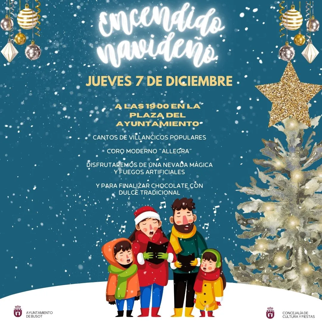 CARTEL ENCENDIDO NAVIDEÑO BUSOT 2023