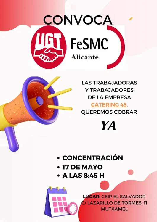 CONCENTRACION COBRO NOMINAS UGT COLEGIO EL SALVADOR MAYO 2024