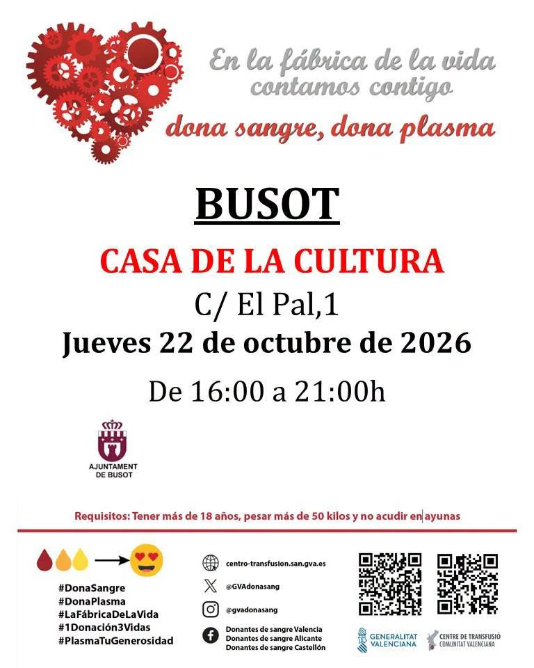 DONAR SANGRE BUSOT 2026 CARTEL