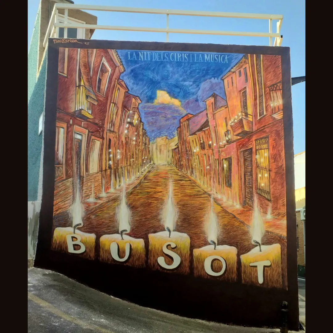 LA LA NIT DELS CIRIS MURAL BUSOT 2025