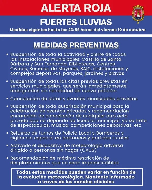 ALERTA ROJA ALICANTE CARTEL 2025