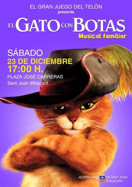 El musical familiar El Gato con Botas llega a Sant Joan 2023
