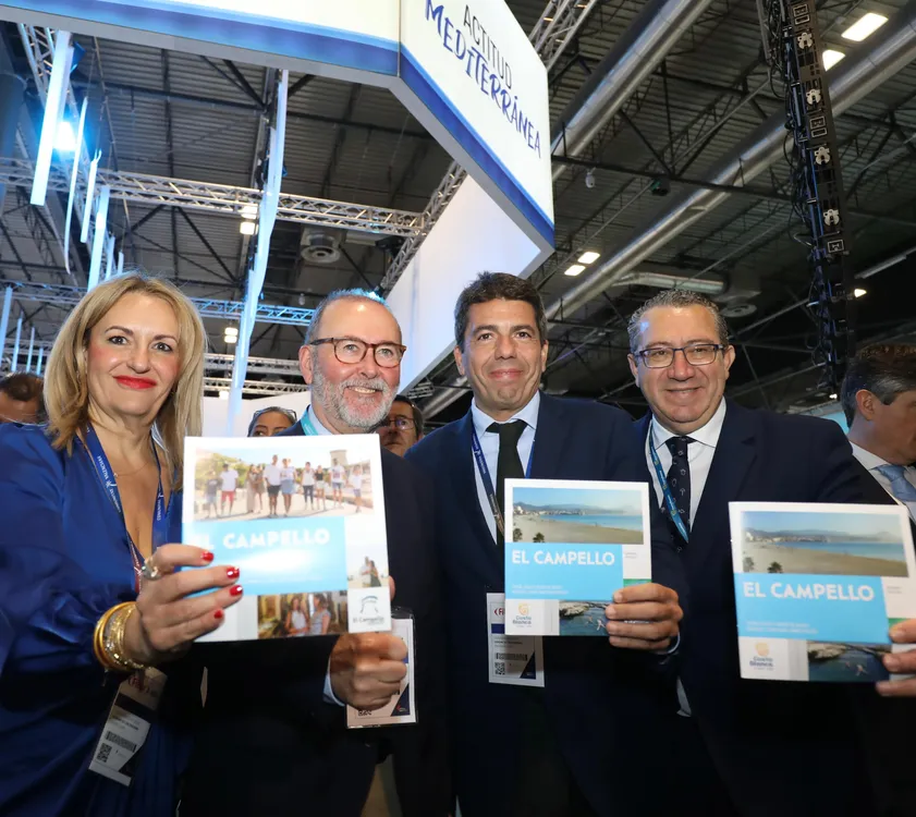RECONOCIMIENTO Q S A CAMPELLO EN MADRID FITUR 2024 JUANJO BERENGUER ALCALDE CARLOS MAZON