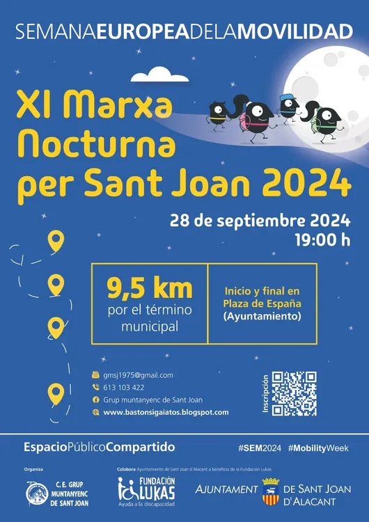 CARTEL MARCHA NOCTURNA SANT JOAN D'ALACANT