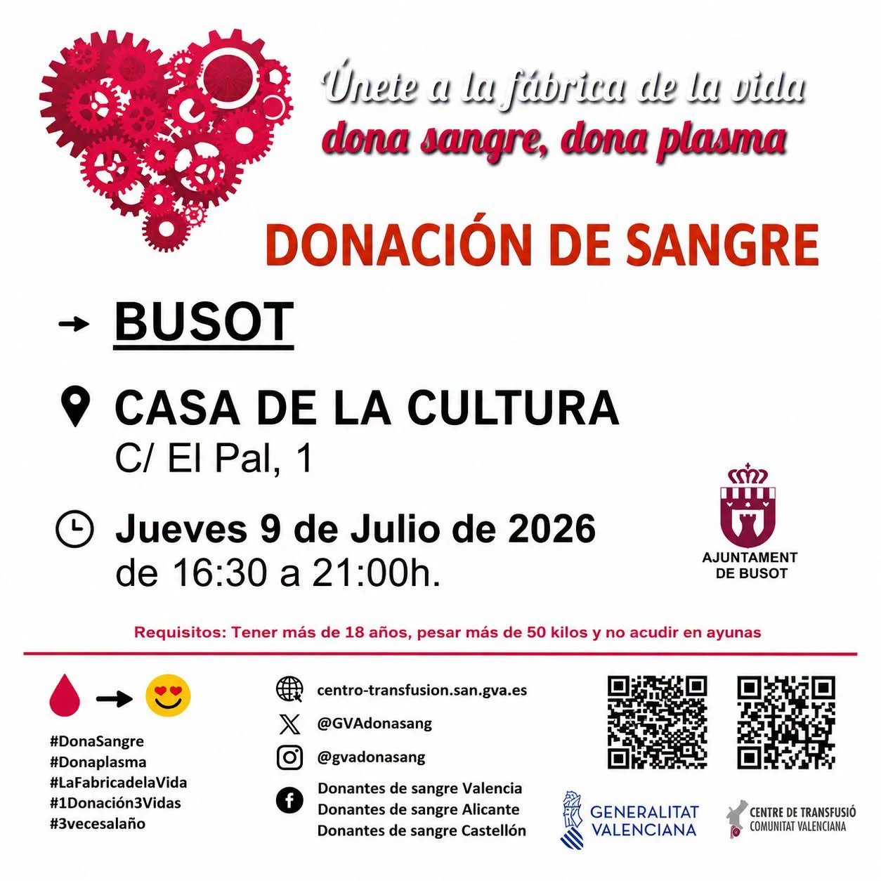 DONACION SANGRE BUSOT 2026 CARTEL