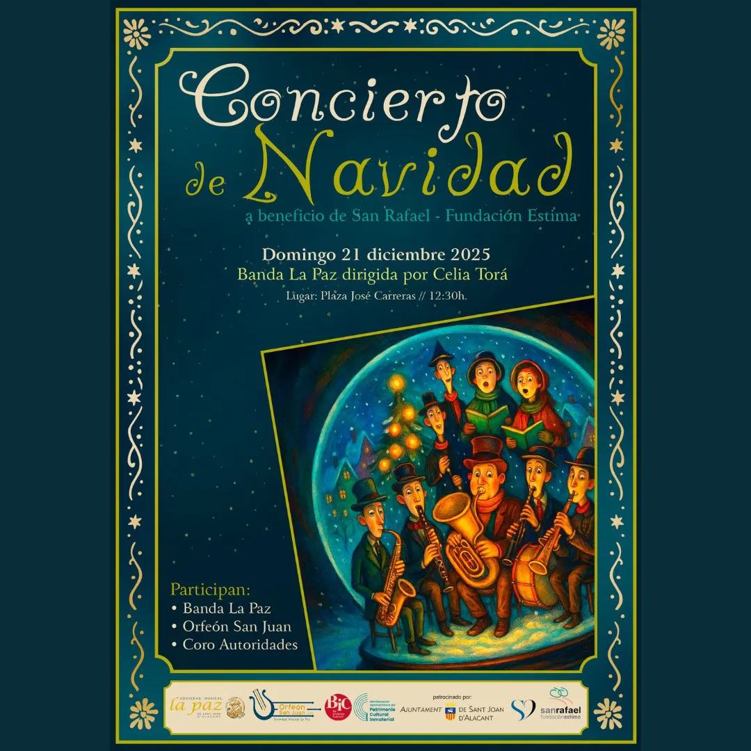 CONCIERTO DE NAVIDAD LA PAZ SANT JOAN 2025 CARTEL