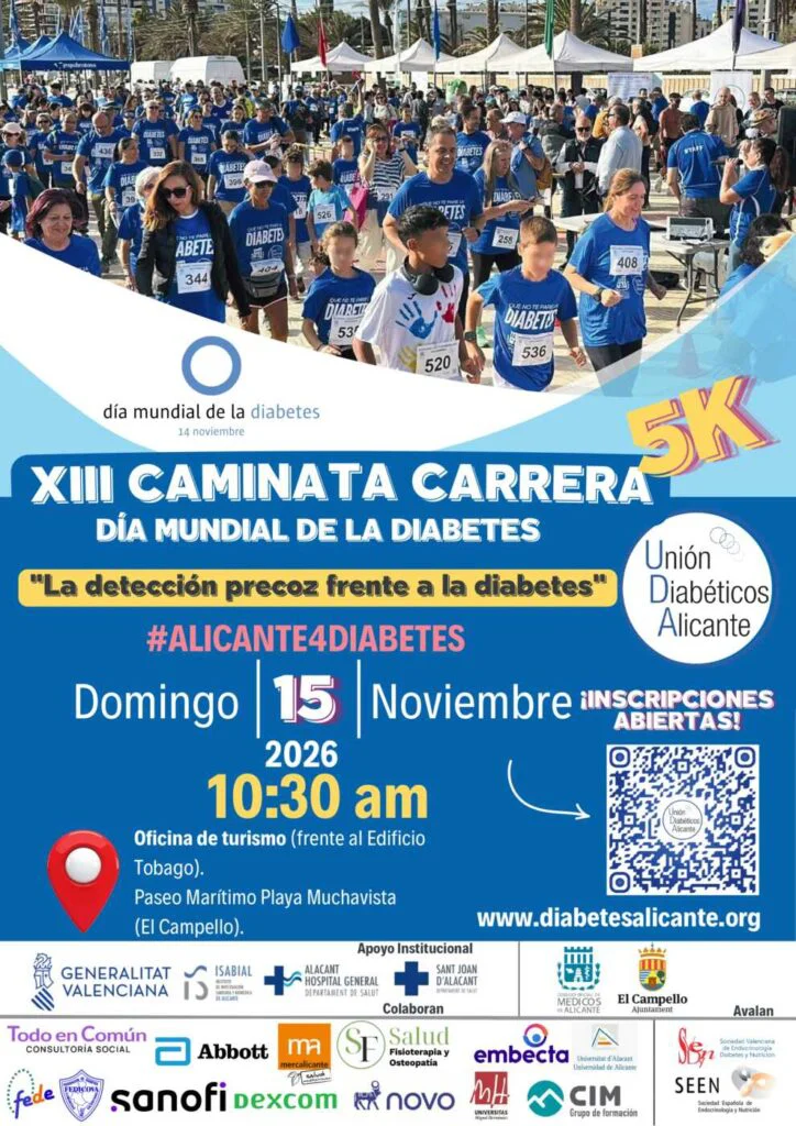 XIII Caminata-Carrera 5K por el Día Mundial de la Diabetes Campello 2026 cartel