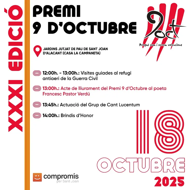 CARTEL 9 OCTUBRE COMPROMIS SAN JUAN 2025
