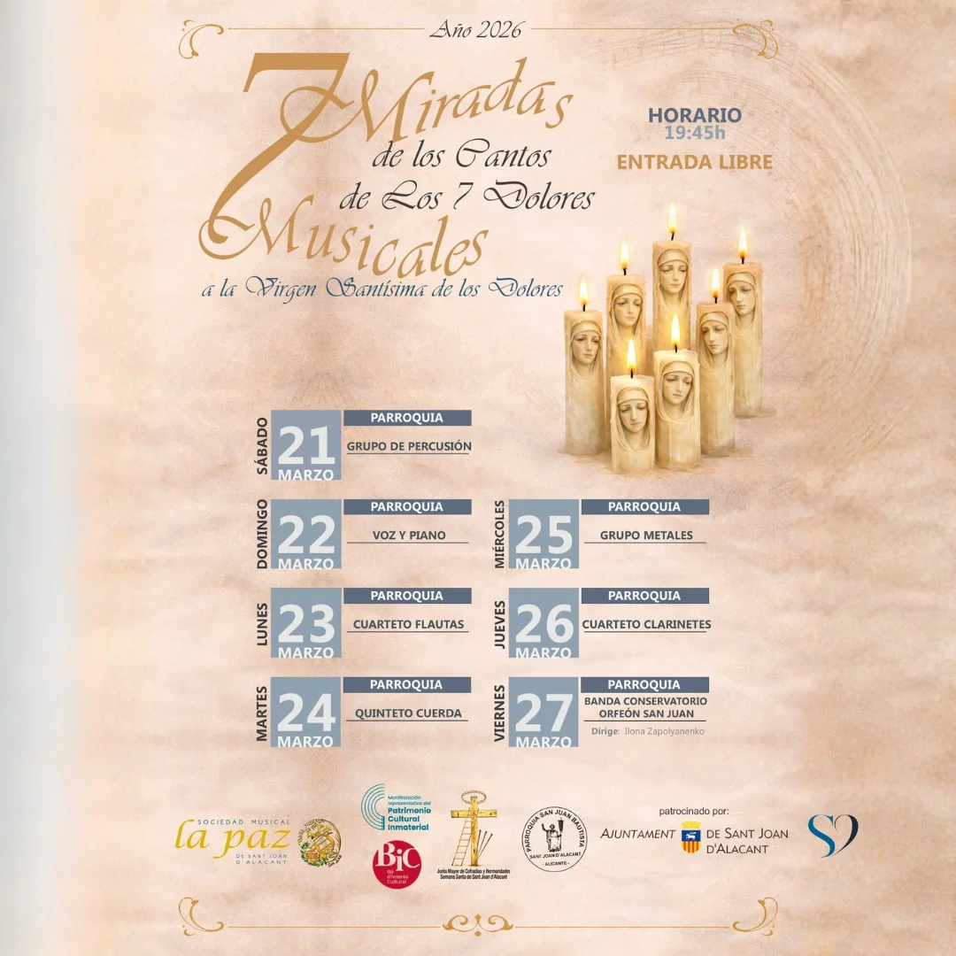 CANTO DE LOS DOLORES SANT JOAN 2026 CARTEL