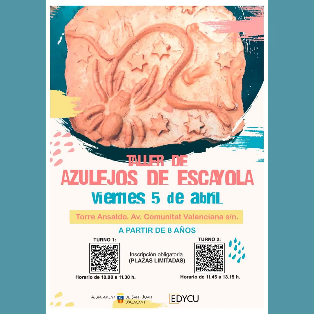 Taller de azulejos de escayola 2024 cartel