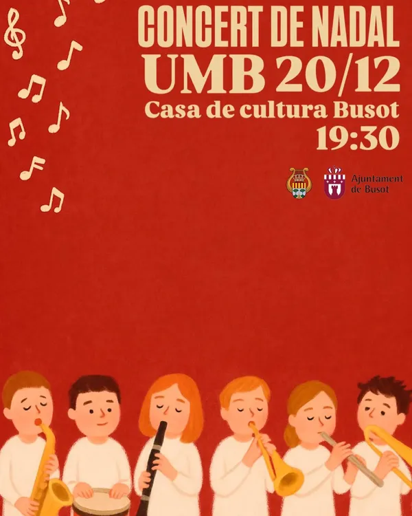 CONCIERTO DE NAVIDAD DE LA UNION MUSICAL DE BUSOT 2025 CARTEL
