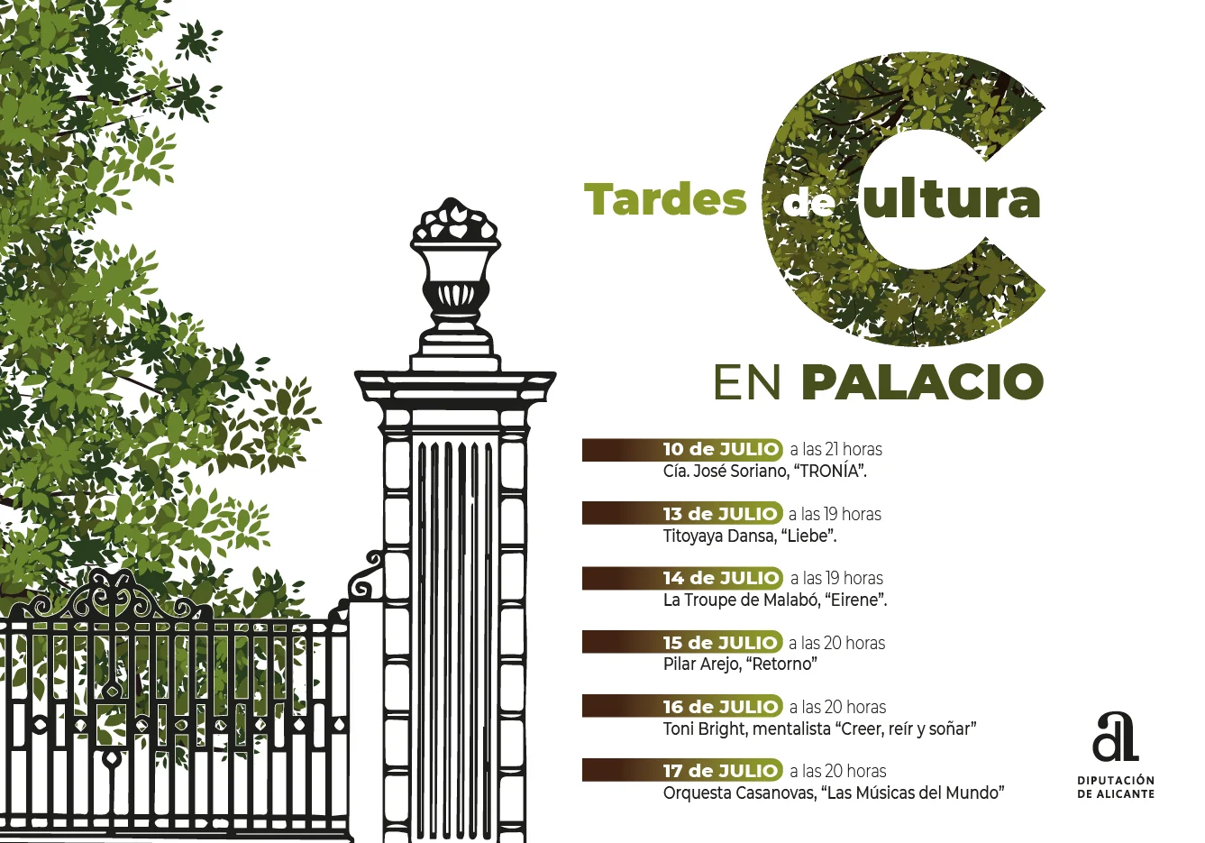 TARDES DE CULTURA EN PALACIO DIPUTACION 2026 CARTEL