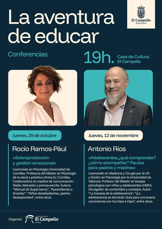 CONFERENCIA LA AVENTURA DE EDUCAR CAMPELLO 2026 CARTEL