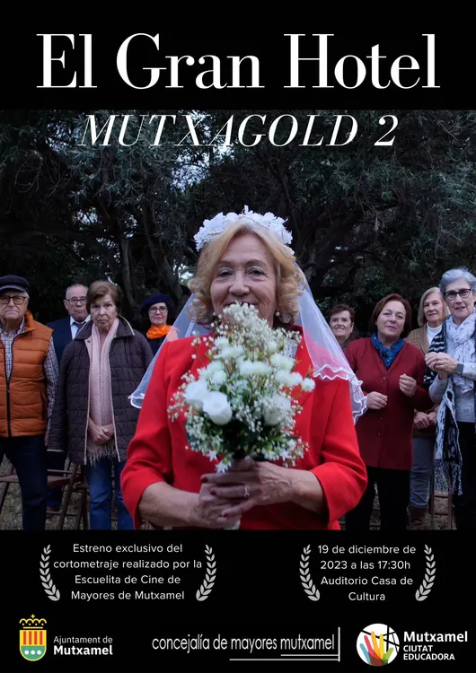 CARTEL ESTRENO CORTOMETRAJE EL GRAN HOTEL MUTXAMEL GOLD 2 2023