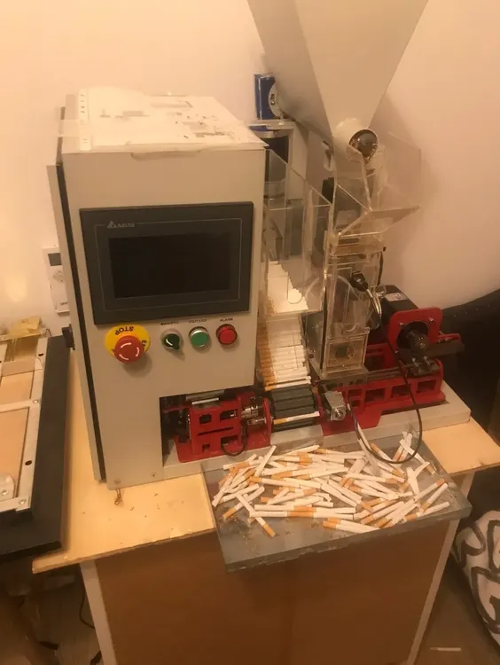 MAQUINA FABRICACION CIGARRILLOS ILEGALES 2024 BUSOT