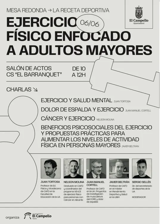 CHARLA EJERCICIO MAYORES CARTEL CAMPELLO 2025