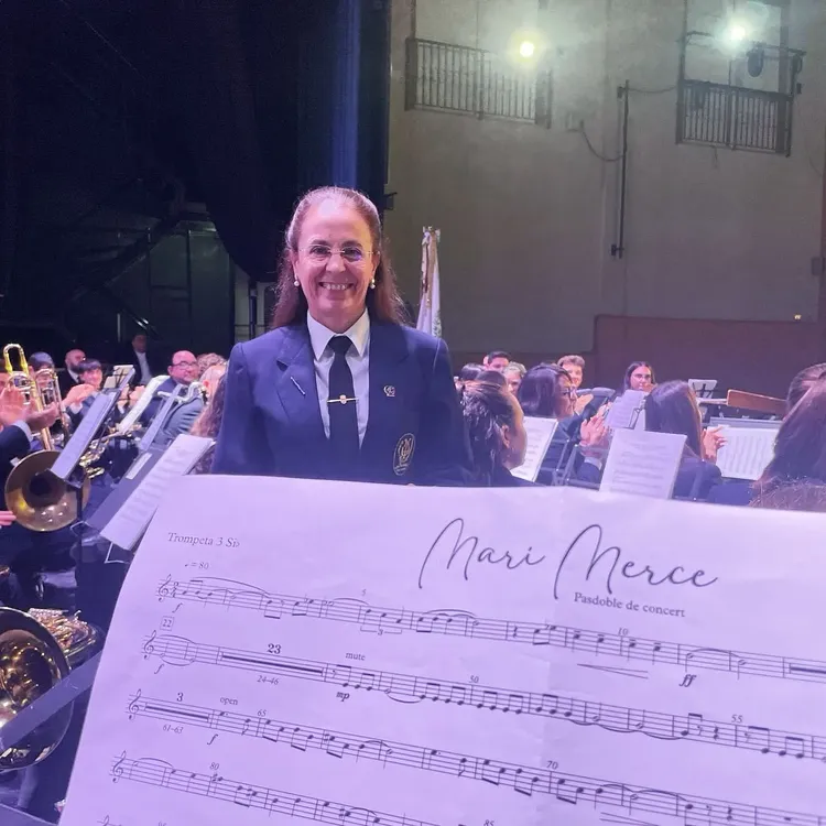 Mercedes Ripoll Martínez COMPONENTE DE LA SOCIEDAD MUSICAL LA ALIANÇA EN SU HOMENAJE MUTXAMEL DICIEMBRE 2023