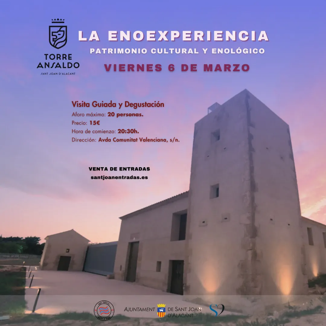 ENOEXPERIENCIA TORRE ANSALDO SAN JUAN 2026 CARTEL