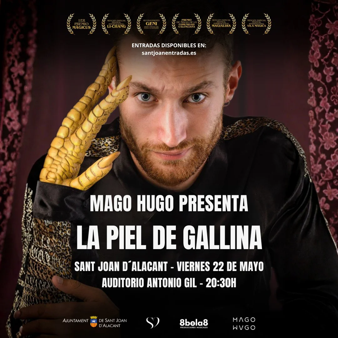EL MAGO HUGO ESPECTACULO FAMILIAR CON LA PIEL DE GALLINA 2026 CARTEL