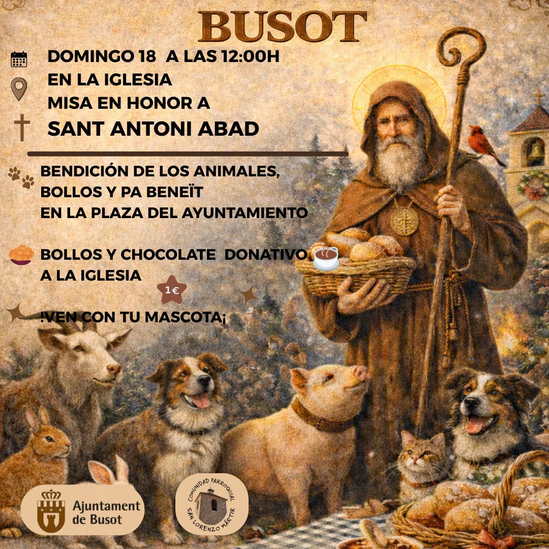 FIESTA DE SAN ANTONIO ABAD EN BUSOT 2026 CARTEL