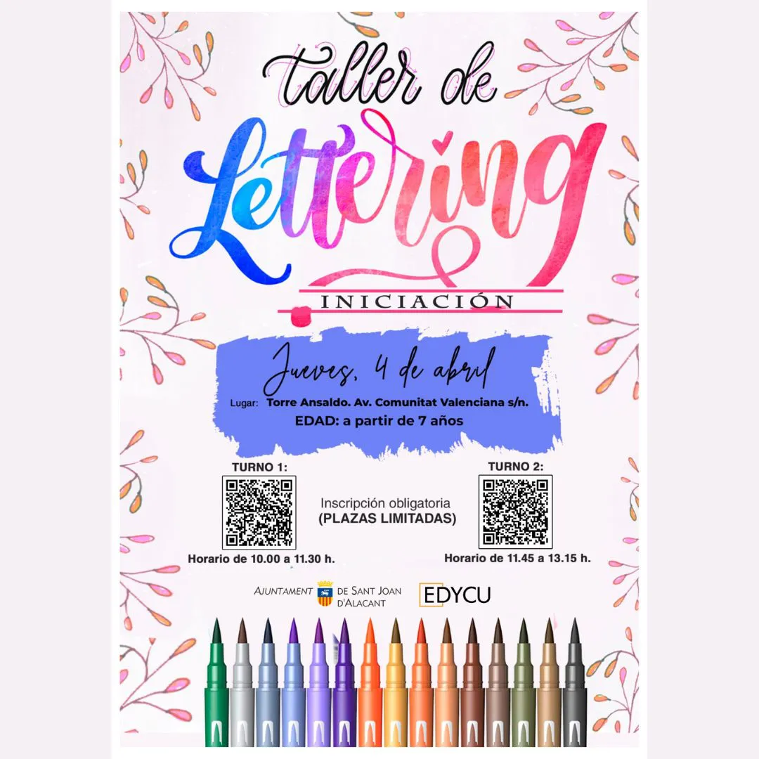Taller de lettering sant joan cartel 2024