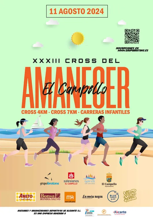 Cross Amanecer Campello - Grupo Brotons - 11 agosto 2024 Cartel