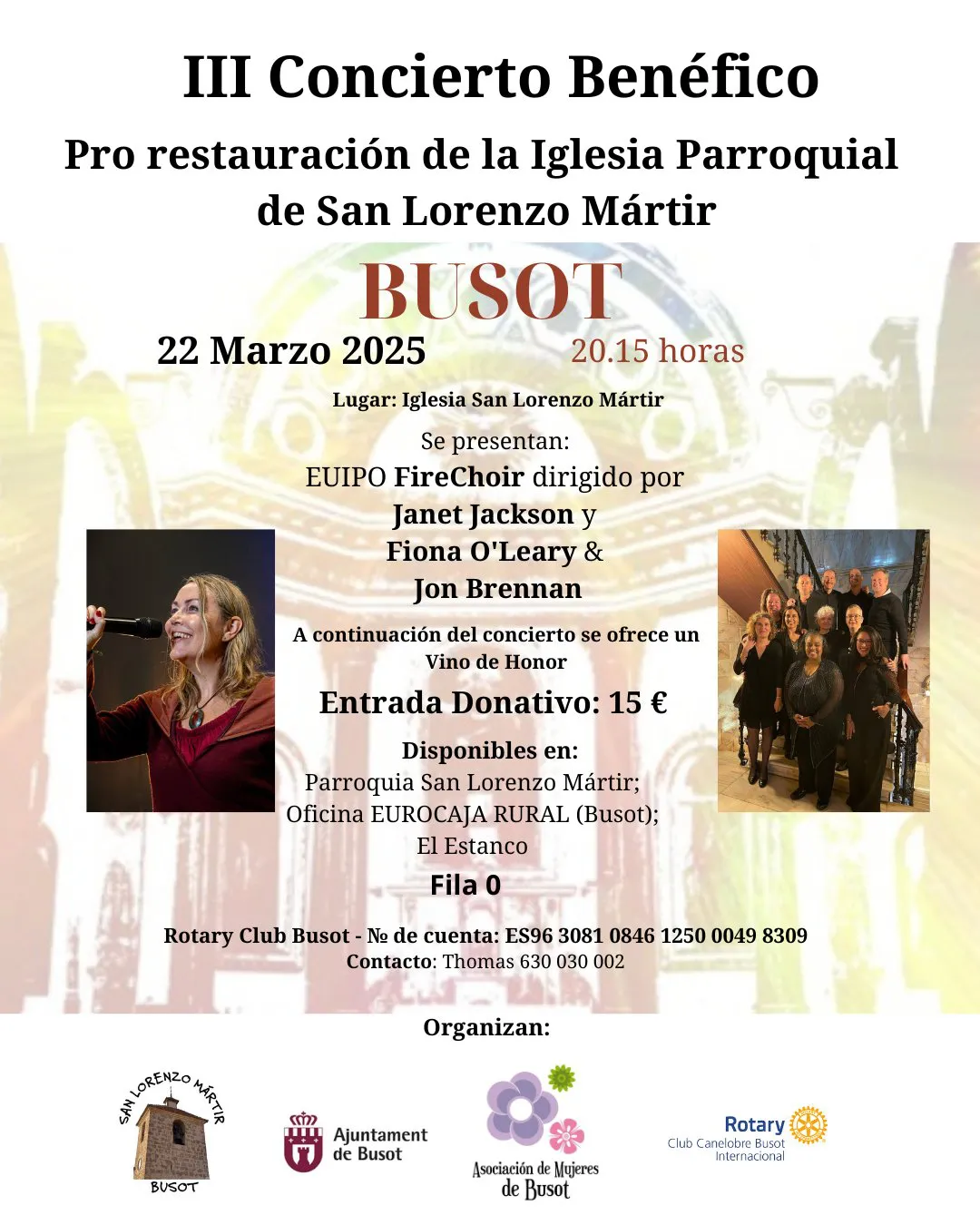 CONCIERTO BENEFICO BUSOT 22 MARZO 2025 CARTEL