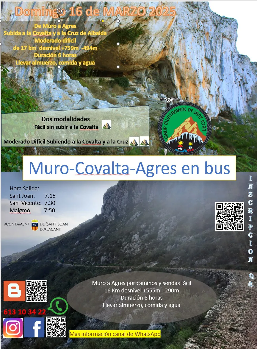 GRUP MUNTANYENC SANT JOAN  salida marzo 2025