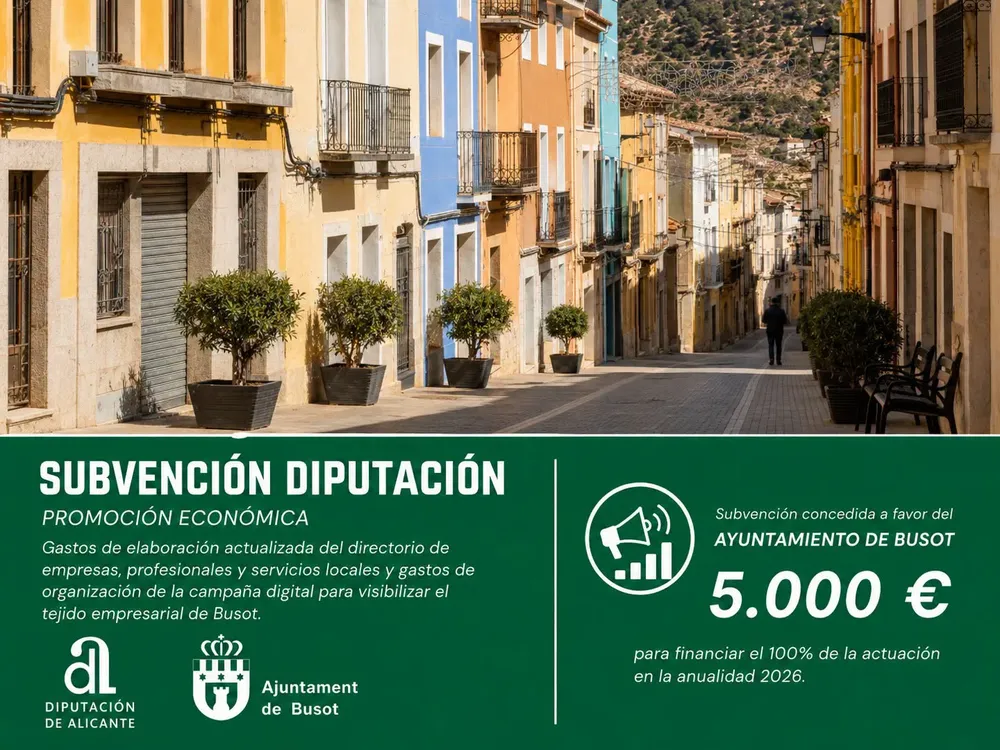 SUBVENCION DIPUTACION BUSOT 2026 CARTEL