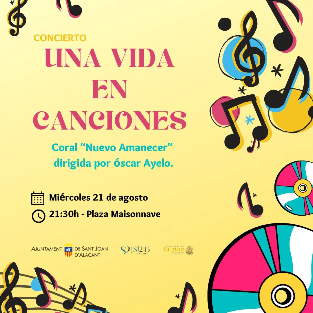 CONCIETO UNA VIDA EN CANCIONES CARTEL 2024