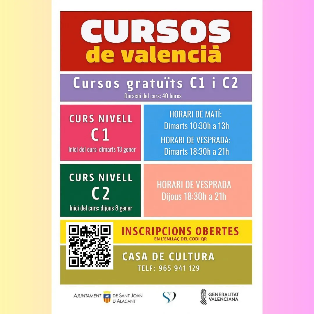 CURSOS VALENCIANO SAN JUAN 2025 CARTEL