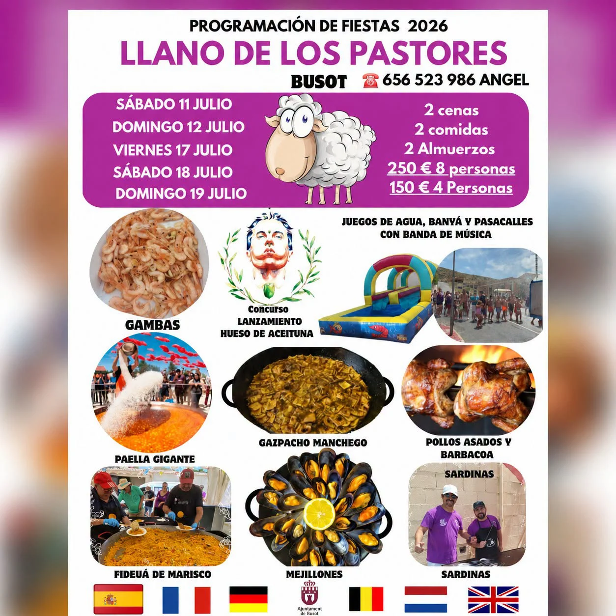 FIESTAS LLANO DE LOS PASTORES BUSOT 2026 CARTEL