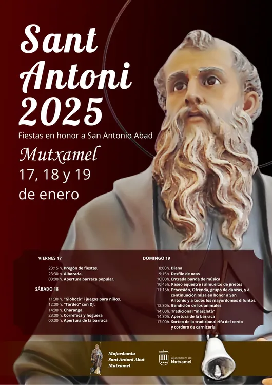 FIESTAS SAN ANTONIO MUTXAMEL CAARTEL