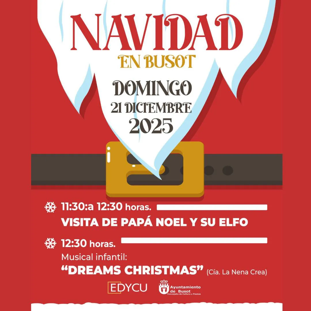 NAVIDAD EN BUSOT PAPA NOEL 2025 CARTEL