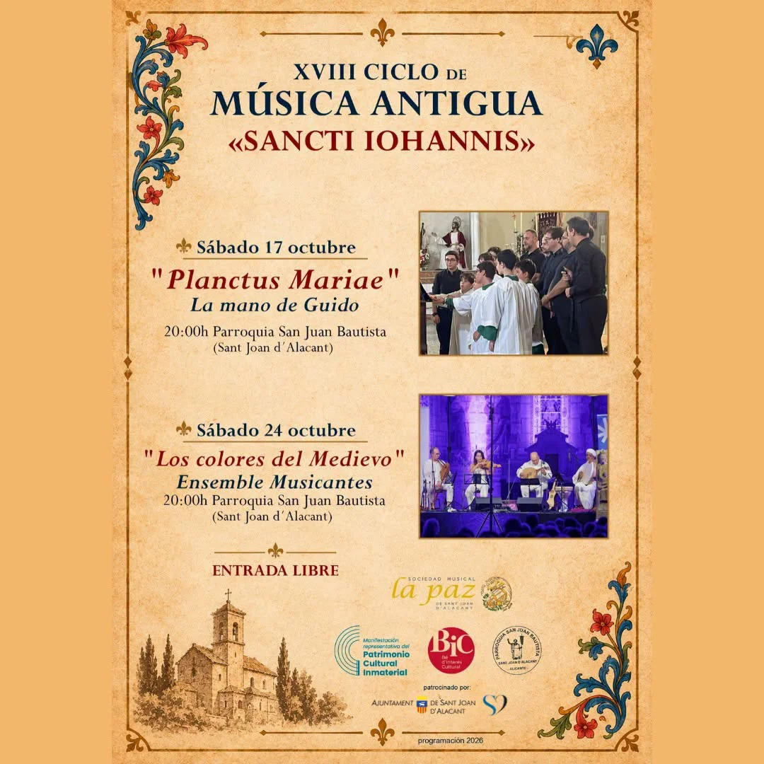 XVIII Ciclo de Música Antigua ‘Sancti Iohannis’  2026 cartel