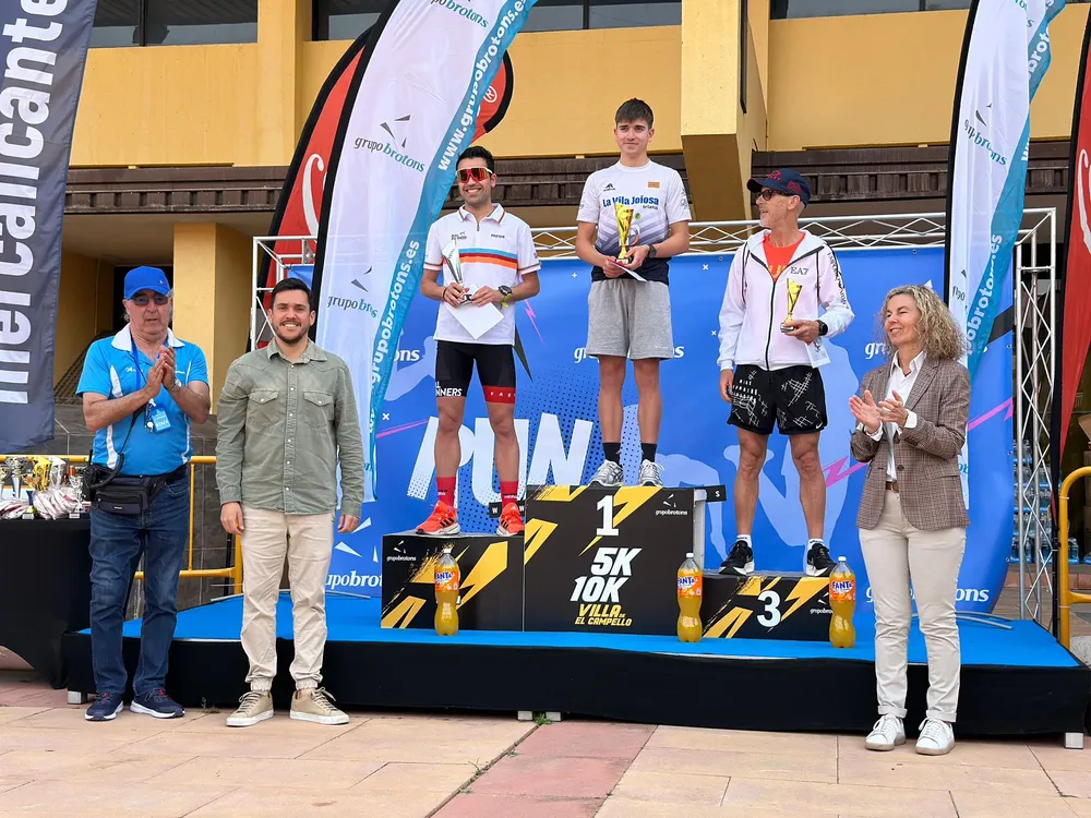 carrera 10 k masculino local campello 2024 podium local masculino