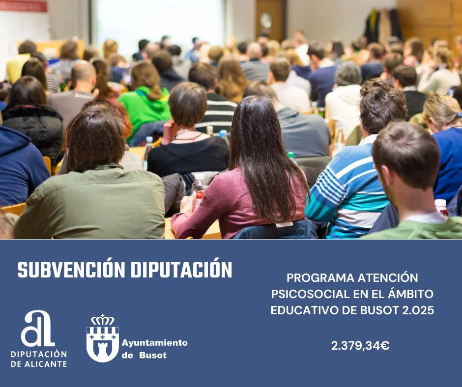 SUBVENCION DIPUTACION AMBITO PSICOSOCIAL CARTEL BUSOT 2026