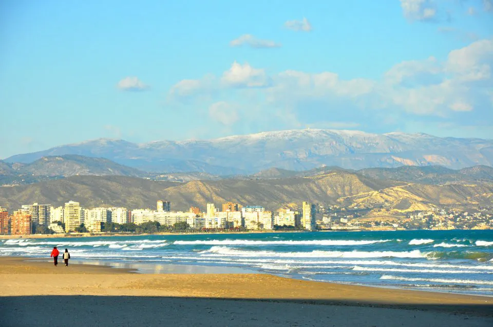 FOTO NIEVE MONTAÑA PLAYA DE SAN JUAN FOTO 2