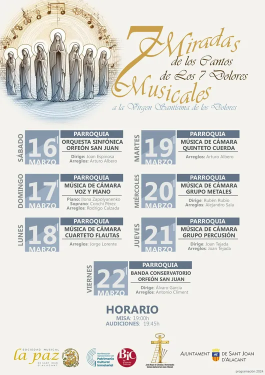 Comienza el septenario del Canto de Los Dolores 2024 la paz cartel